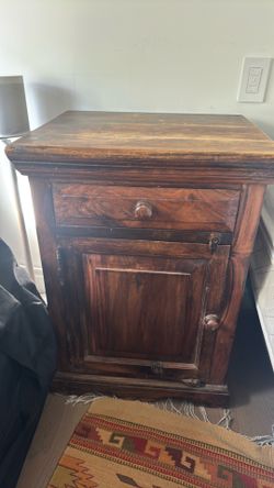 Solid Teak wood dresser and 2 night stands