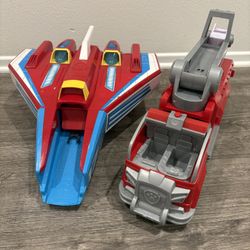 Paw Patrol Airplane And Fire Truck Lot
