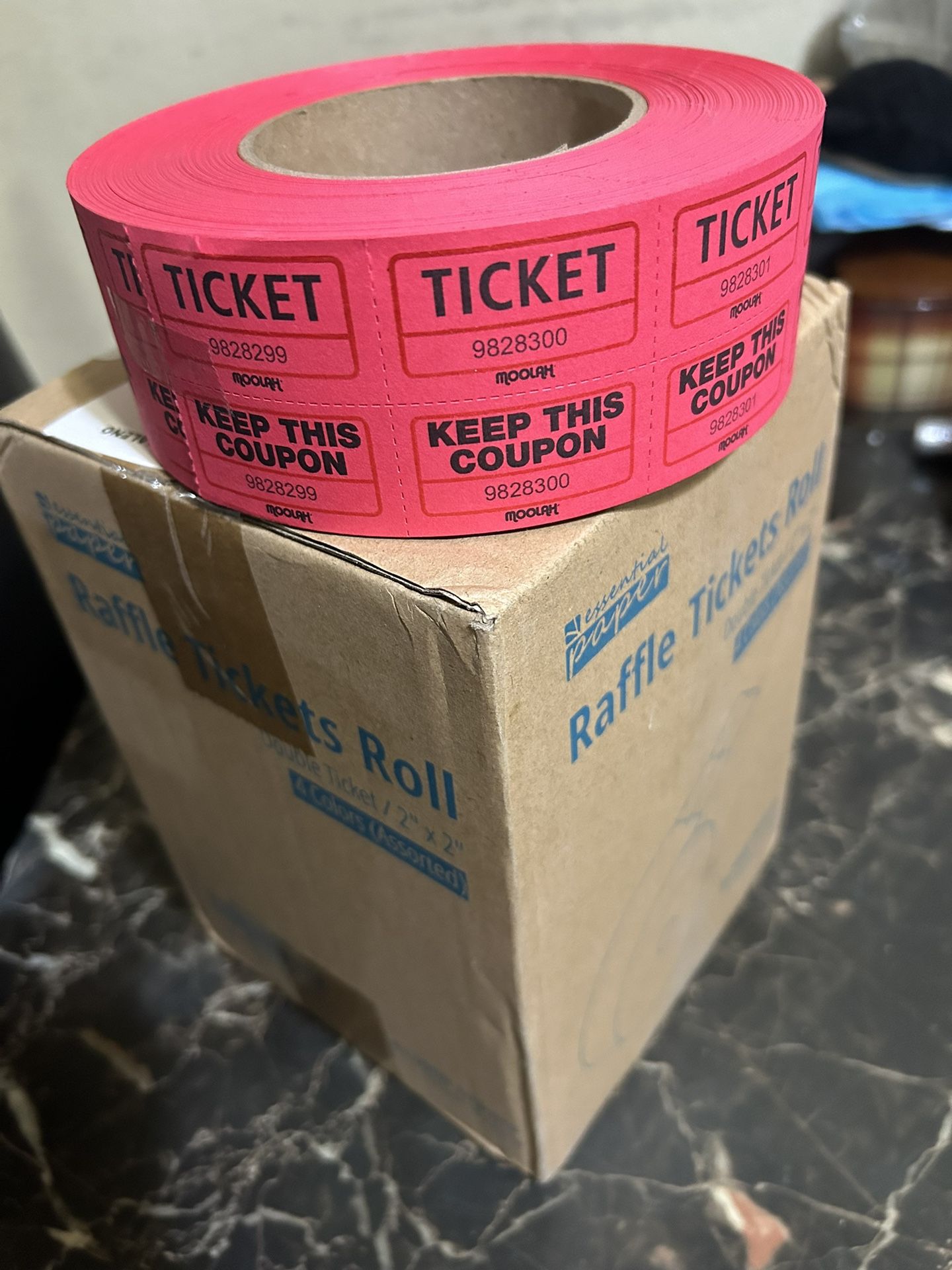 New Box Of Raffle Tickets Large 8k Roll Of Tickets