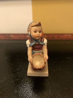 Vintage Hummel Little Helper Girl with Basket 73 West Germany TMK3 1960s
