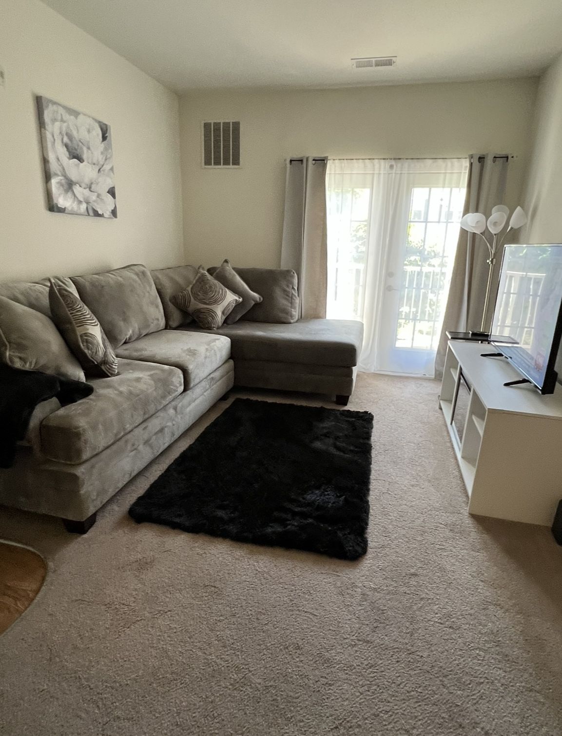 Gray L-shaped Sectional Couch