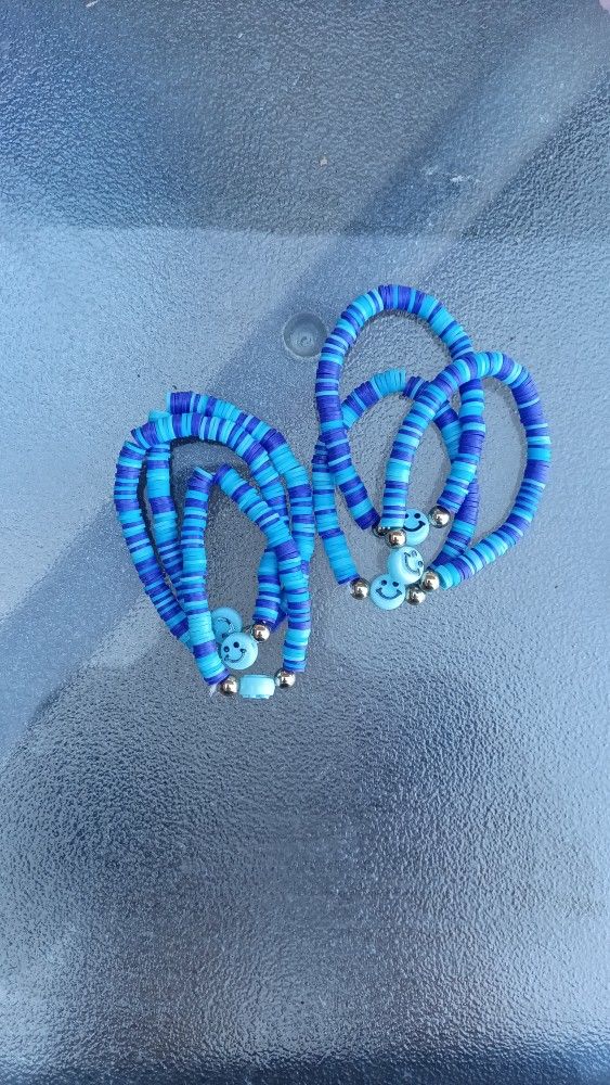 Jetts Blue Happy Face Bracelet Collection