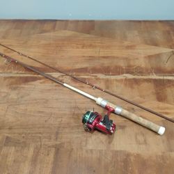 Vintage Fishing Rod Reel Combo Pole