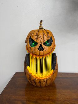 Halloween Animatronic Tekky Haunted Living 14" Pop Up Pumpkin Motion Activated