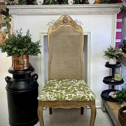 Vintage Cane Backed Accent Chair