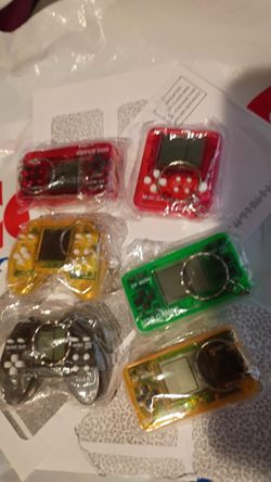 Mini Game Keychain Handheld Consoles Set of 6