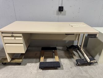 vintage industrial steel office desk