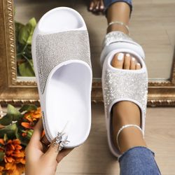 Summer Best Seller | Luxury Rhinestone Slippers | No Rubbing | Super Comfortable