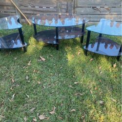 Art Deco Glass Table Set New