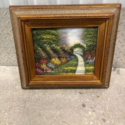 K HILLMAN ORIGINAL OIL PAINTING CANVAS SIGNED.. 15 1/2 x 131/2 . 