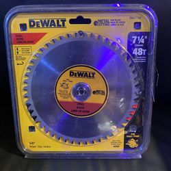 New DeWalt 7 1/4 Inch 48 Tooth Saw Blade For Metal