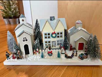 Christmas Village Display Set with Figurines