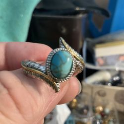 Sterling Turquoise Ring Sz10 