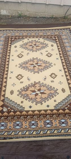 New 5/7 area rug thick and elegant