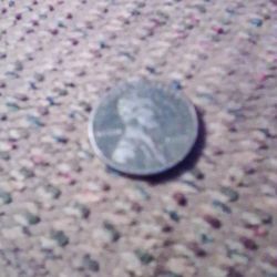 1943 No Mint Steel Wheat Penny 