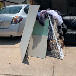 Free Sheetrock And Wire Shelving. FCFS