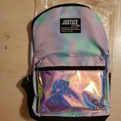 Justice Iridescent Star Backpack