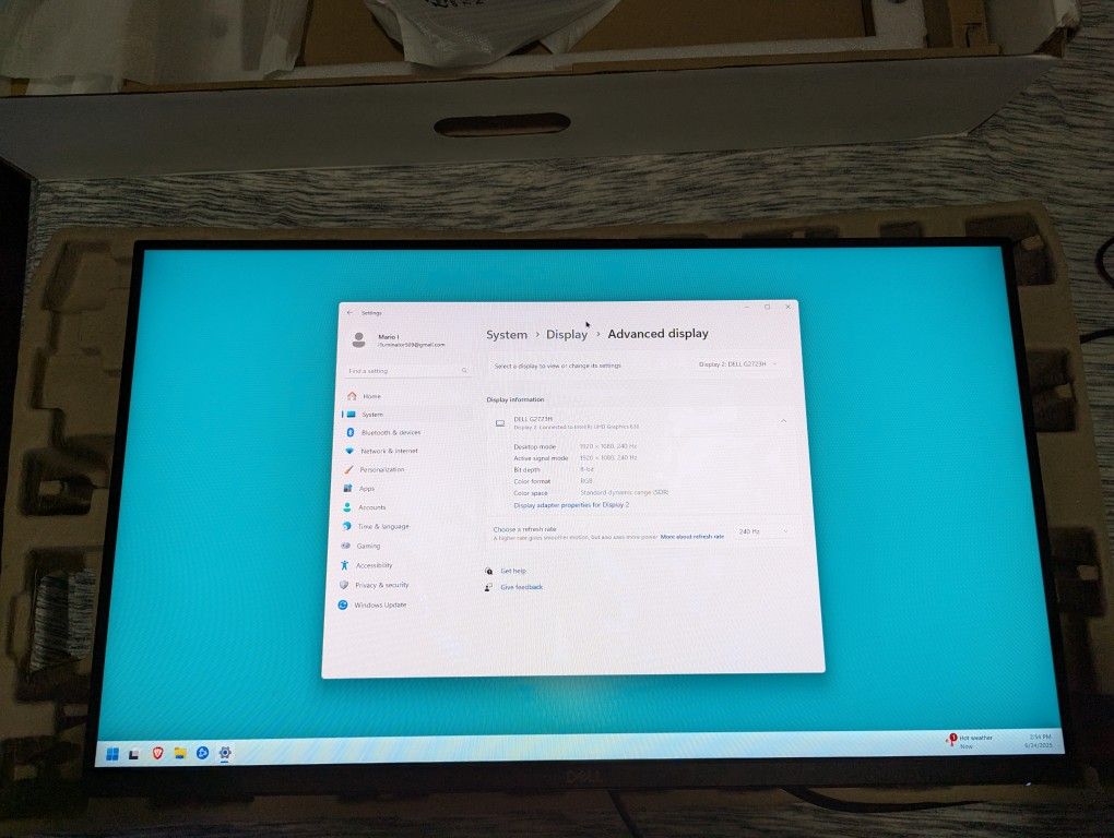 💥 Dell 27" 280Hz Gaming Monitor (G2723H) – Like New + Unused Stand 💥