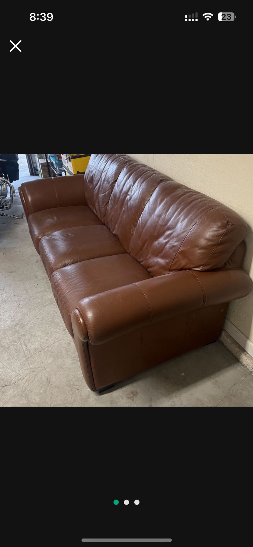 FREE REAL LEATHER COUCH 