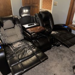 Free Power Reclining Couch With USB and Power Outlets