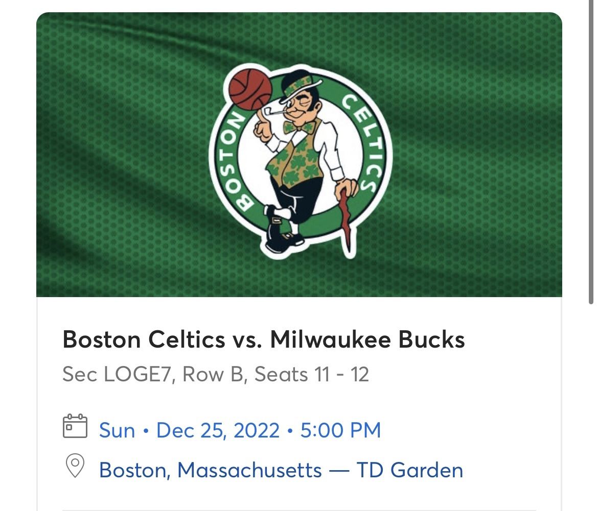 Bucks vs Celtics (Christmas Day Game)