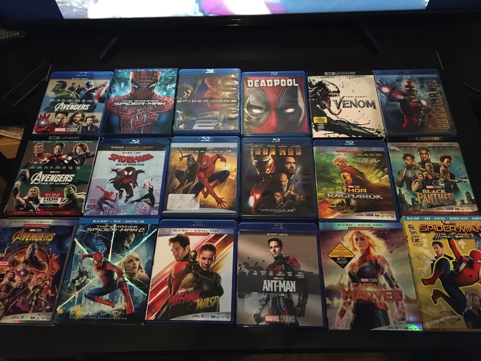 Marvel blu-ray/4K movie collection