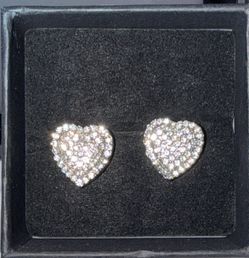 Silver Plated Heart Shaped Earrings