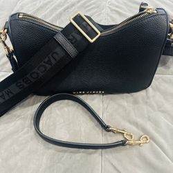 Marc Jacobs Small Convertible Drifter Shoulder Bag in Black Pebbled Leather
