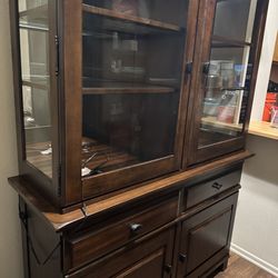 Walter of Wabash Dark Wood Display Cabinet