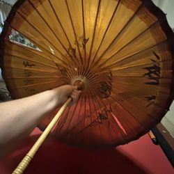 Vintage Asian Paper Umbrella 