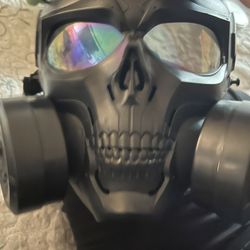 This Us A Skull Face Has Mask That Is Not Real And Only For Playing Or Cosplay And This Is Good Quality 