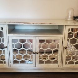60 Inch White Mirror Door Sideboard
