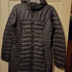 Women Eddie Bauer Goose Down Hooded Parka Jacket Coat Sz S