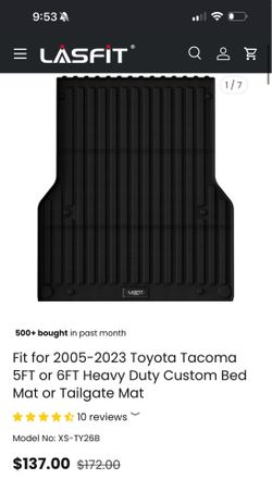 Tacoma Tailgate Mat - Lasfit (5FT Short bed)