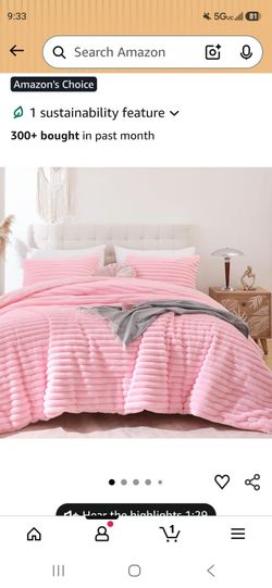 Pink bed set