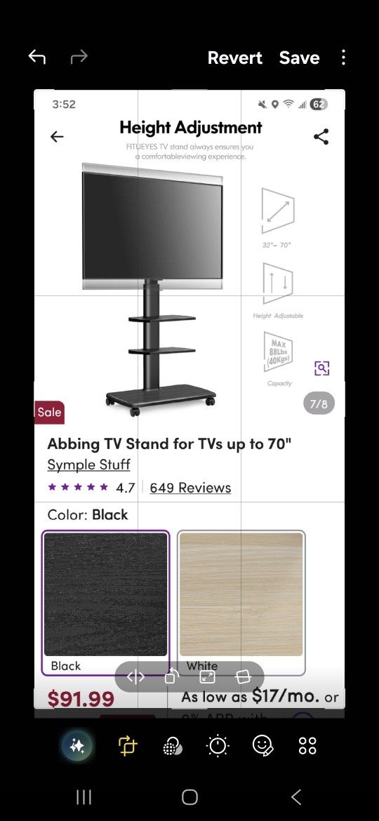 TV Stand for Up to 70 in