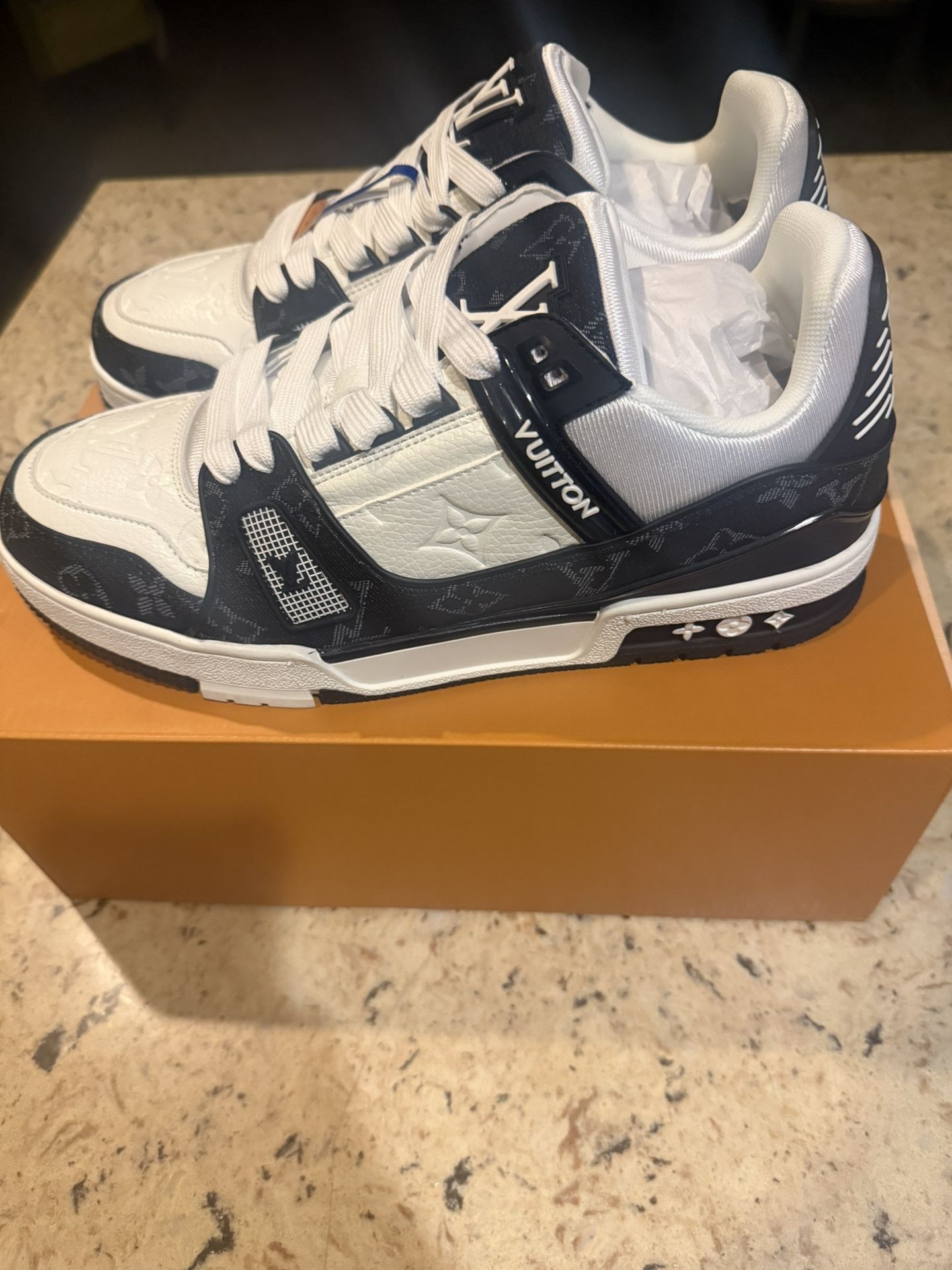 Black And White Louis Vuitton Sneaker Trainers