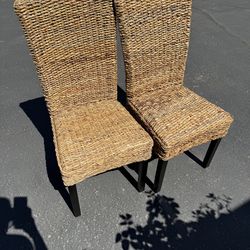 Wicker Chairs (Set of 2)