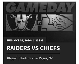 Raiders tickets