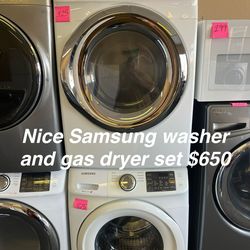 Nice Samsung Washer And Gas Dryer Set
