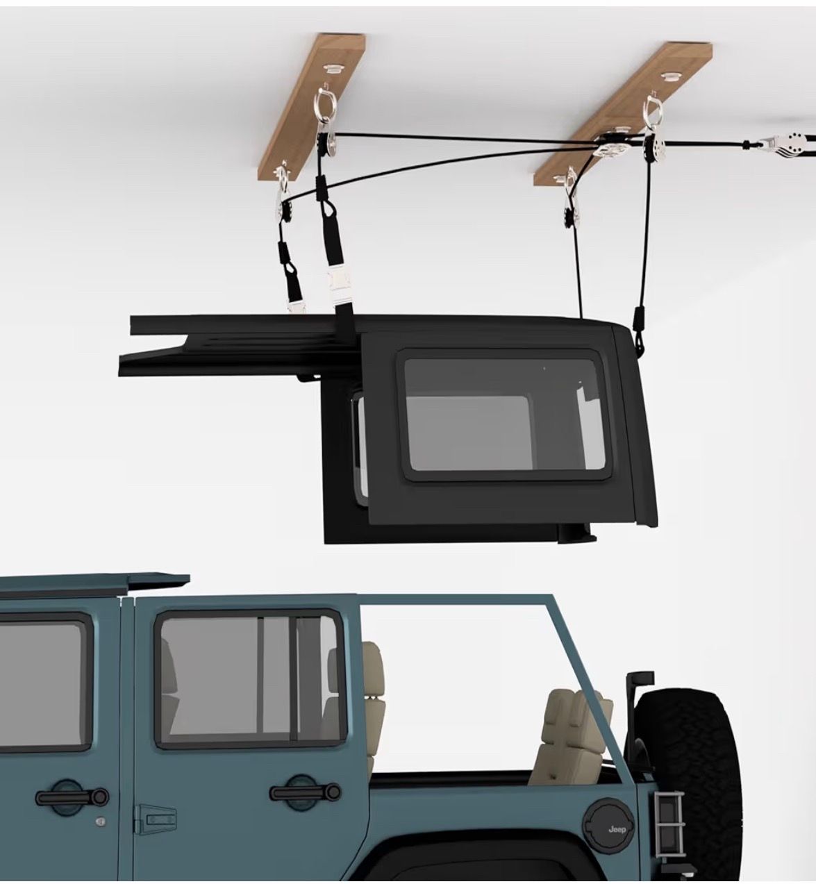 Hard Top Removal - extraction lift for Jeep Wrangler JL JK and Ford Bronco models