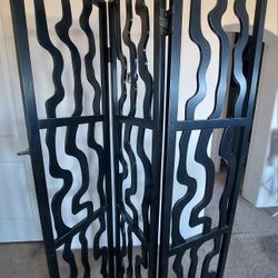 Wooden Black Foldable Room Divider