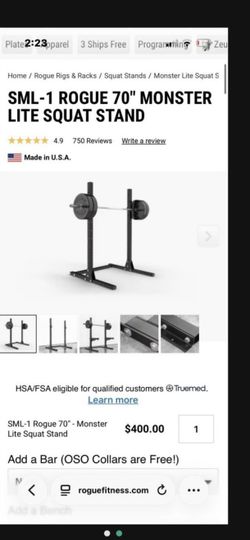 Rogue Bar Bell Rack