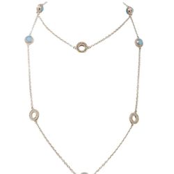 Anna Beck - Women's Gili With Stones Elegant Gold and Blue Necklace