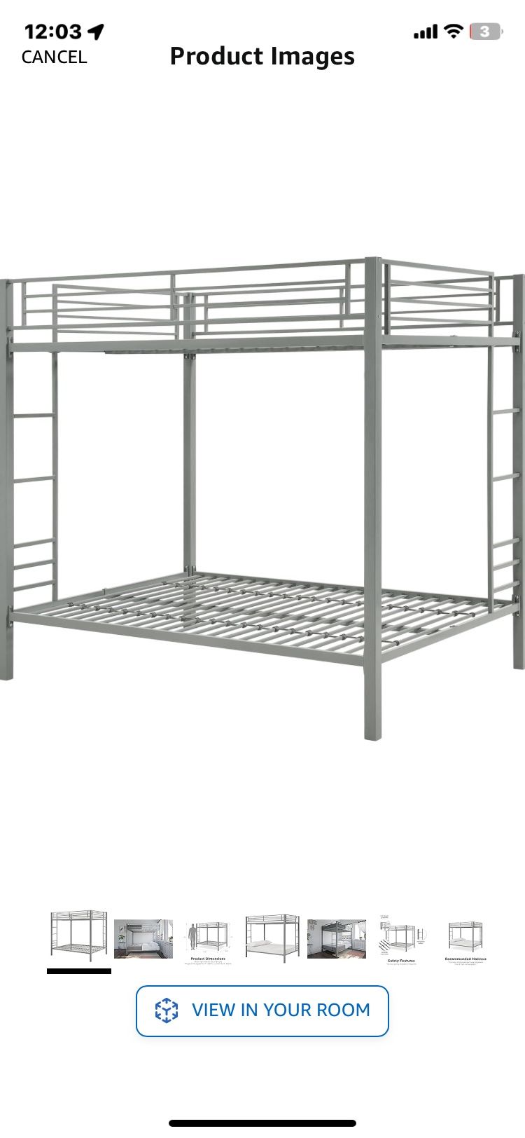 Brand New Full Size Bunk Bed Will Trade For Small Living Room T.V Stand W/ Fireplace 