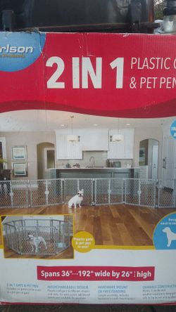 2 IN 1 Plastic Gate & Pet Pen