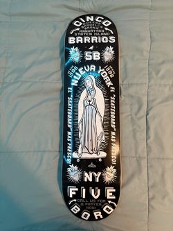 5Boro Cinco Skateboard Black W/ DGK Cross Grip