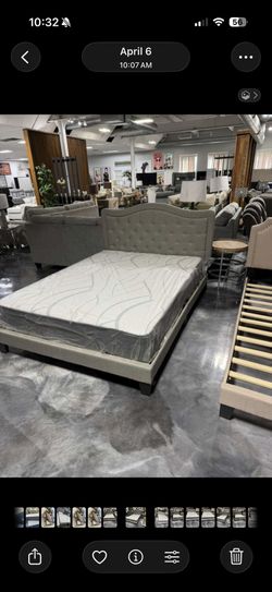 Queen Bed Headboard Frame With Mattress Included Brand New Furniture Same Day Delivery 🚚