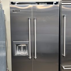 Viking 42”Wide Built In Stainless Steel Refrigerator Side By Side