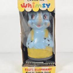 Vintage Cragstan Whimsy Wind Up Tin Toy Ellie Elephant 1580-6 NGS Works